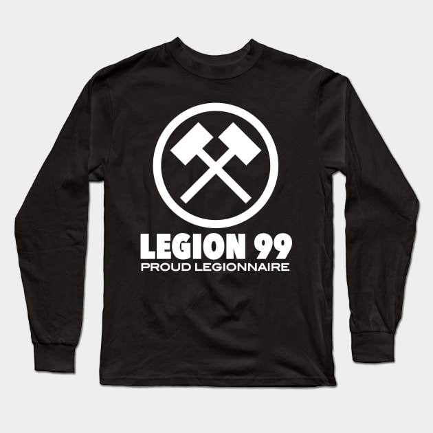 Legion 99 (White) Long Sleeve T-Shirt by Great North Comic Shop